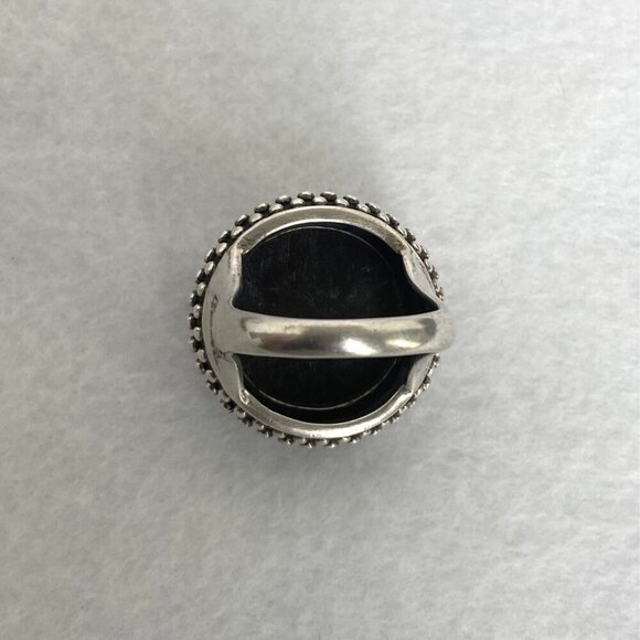 Sterling Silver 925 FD Felecia Designs Round Titanium Aura Druzy Ring Size 7 - Picture 7 of 16